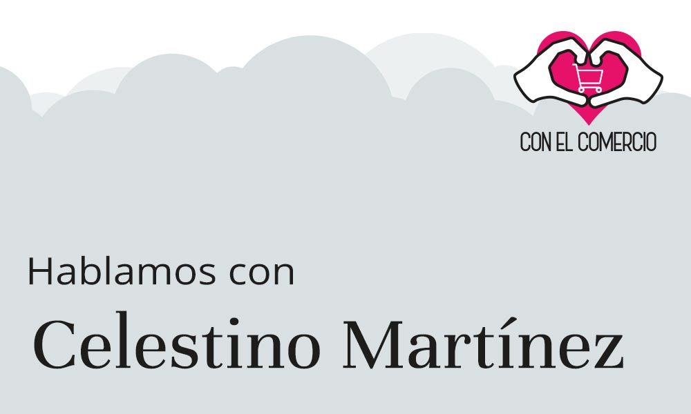 Celestino Martínez, con el comercio